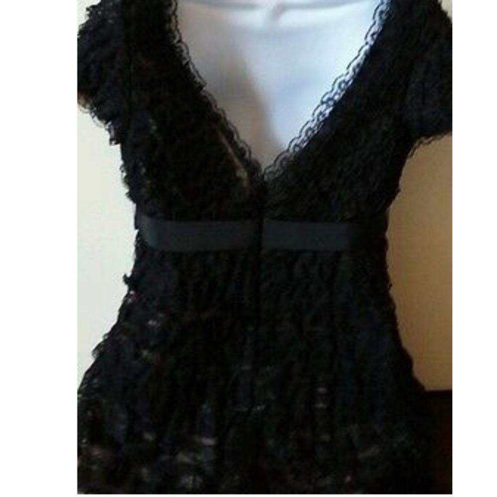 Sherri Hill Black Ruffled dress
